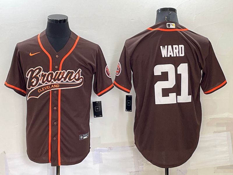 Men Cleveland Browns #21 Ward brown 2022 Nike Co branded NFL Jersey